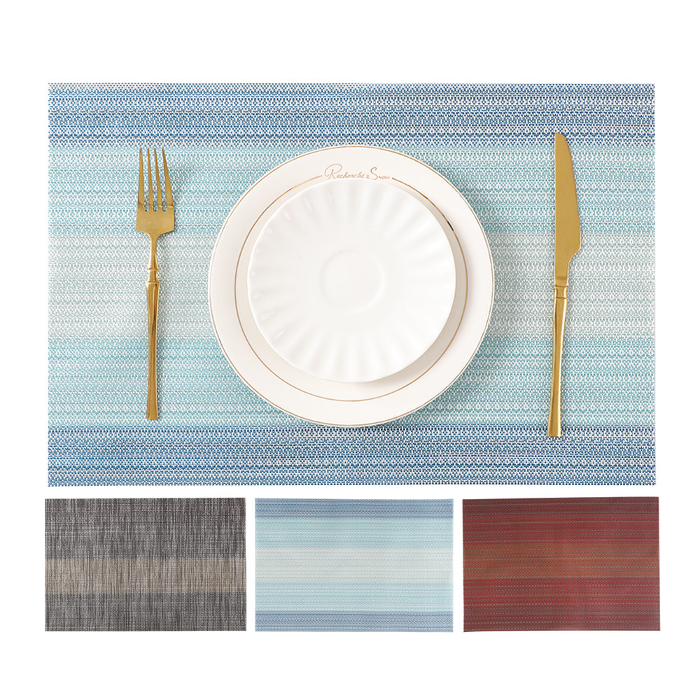 Almohadilla de aislamiento térmico de mesa de comedor a rayas de venta caliente clásica Almohadilla decorativa de aislamiento térmico de escritorio de estilo ins americano de alta gama