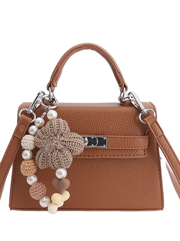Bolso de mano de alta sensación para mujeres 2026 nuevo retro lichi Kelly bolso nicho lujoso mochila de hombro image 6