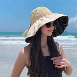 Summer foldable travel sun hat, Korean style, UV protection