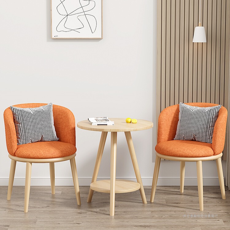 Balcony Leisure Small Table and Chair Cyber Celebrity Light Luxury Modern Tea Table and Chair Combination Three-piece Set Rest Area Creative One-table Dream Source