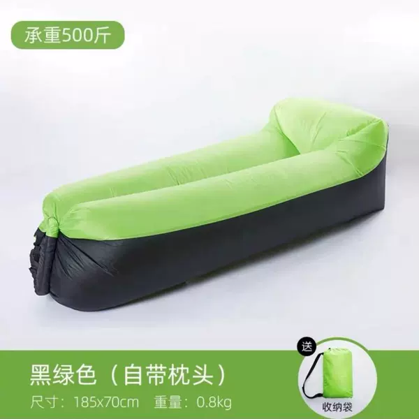 Extended version color matching black + green comes with pillow