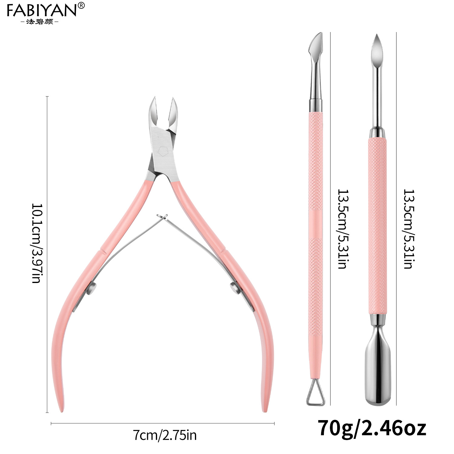 Fábrica en stock tijeras de piel muerta de acero inoxidable traje cortaúñas alicates de piel muerta cortaúñas de acero de doble cabeza herramientas de recorte