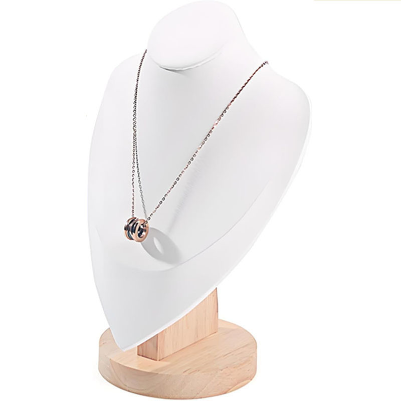 实木人像项链展示架模特脖子首饰架柜台珠宝展示道具饰品架摆摊架