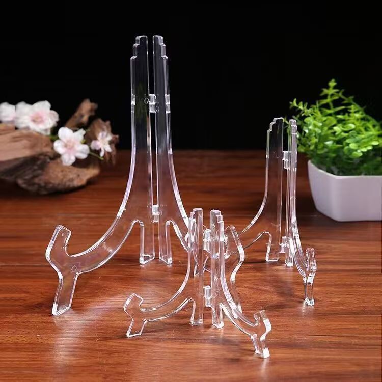 Acrylic Stand Metal Hinge Magazine Phone Holder Tablet Book Photo Frame Picture Frame Clock Stand Bowl Dish Tea Cake