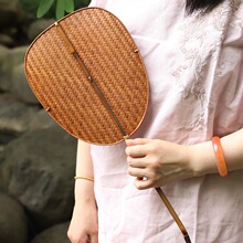 手工竹编扇子大漆团扇青篦扇麈尾扇蒲扇舞蹈扇纳凉便携古风中国风