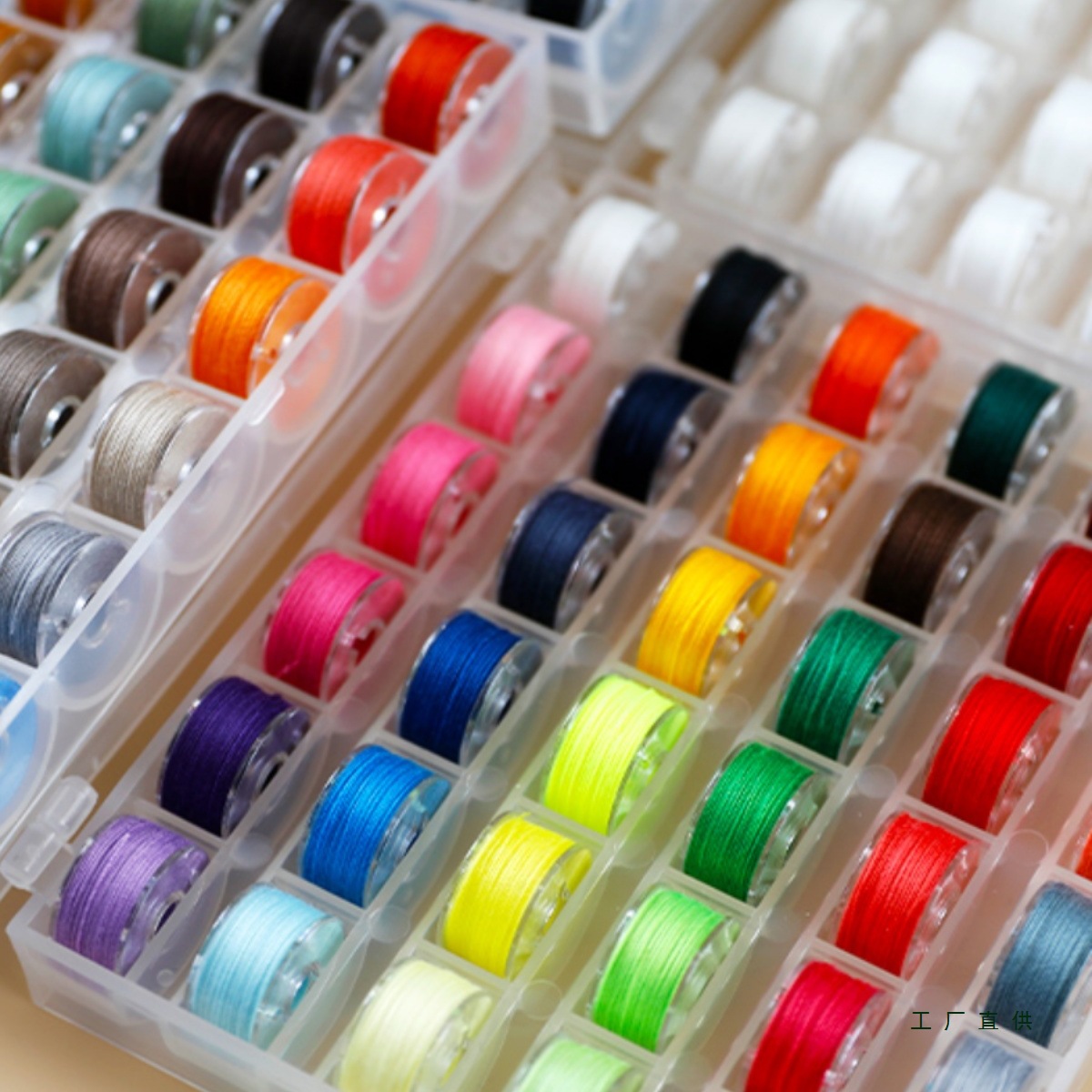 缝纫机线缝纫线紫色家用缝衣线多色彩色小卷平车底线老式梭芯收纳