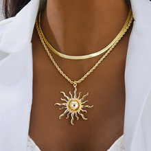 B 24340 Sunflower Flame Collar Necklace ̫��������������