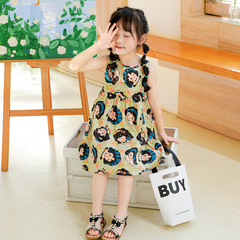 Bella Tree House Children's Clothing Baby Princess Dress Girls Dress Children's Summer Clothes 2024 New Children's Skirt Pure Cotton