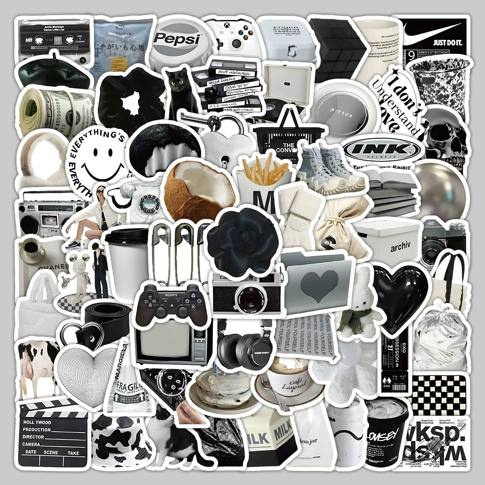 Sticker Pack, multi-design aesthetic stickers, 8×8 cm high-quality sheets, assorted counts 60–103 pcs