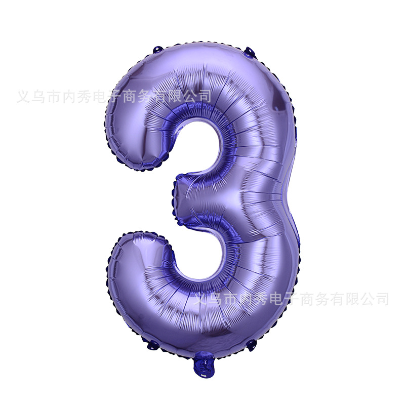 Versión americana verde digital flotante vacío globo de película de aluminio 32 pulgadas oro medio globo digital 34 pulgadas globo decoración al por mayor