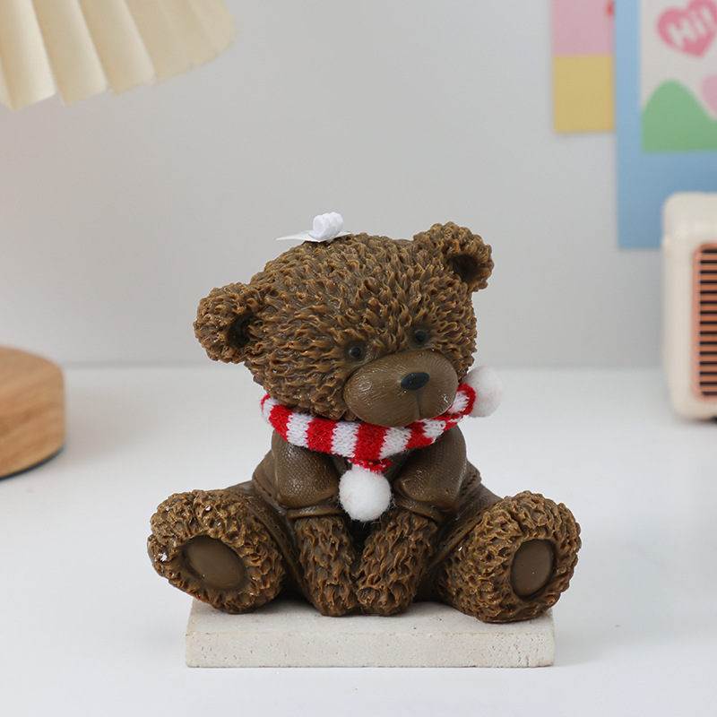 クマの香りのキャンドルコレクションお土産手作りクリエイティブかわいい雰囲気の香りクロスボーダー動物の形のワックス|undefined