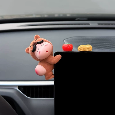 New Car Screen Ornaments, Car ornaments - brown-butt-bear-shin-chan-good-persimmon-peanuts