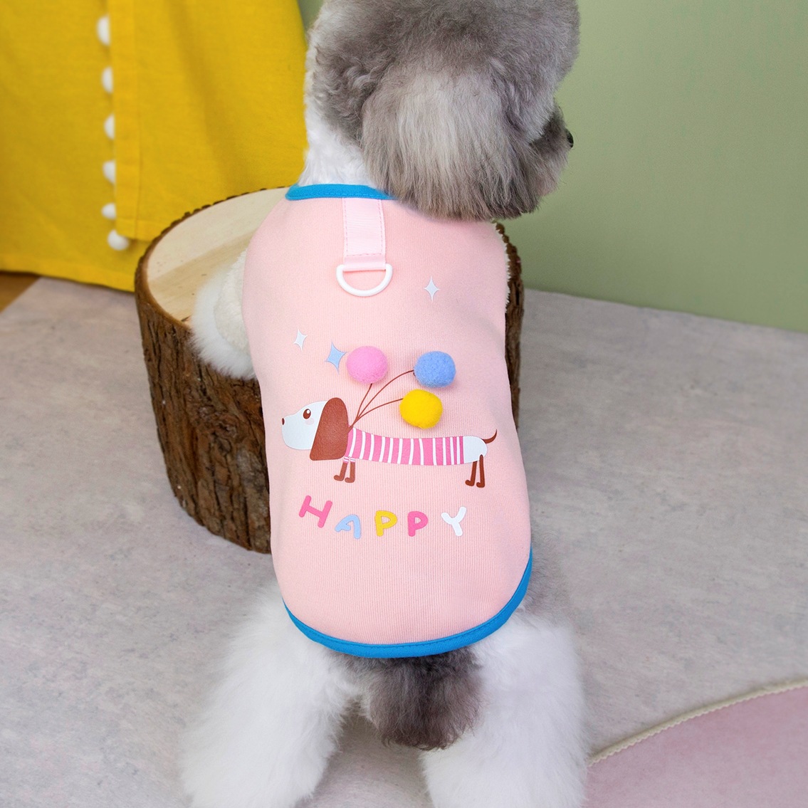 INS풍 펫 소시지 풍선 맨투맨 보온 강아지 고양이 기모 조끼 가을 겨울 견인 옷 도매
