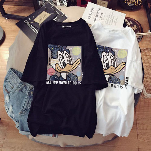  Summer Maternity Wear: Cotton Short-Sleeve T-Shirt, Loose-Fit, Casual, Plus-Size, Fashionable Mid-Length Top for Pregnant Women