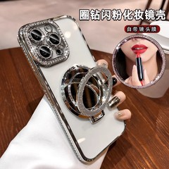 アップル15promax携帯ケース新型iPhone16eレンズ全包14pro鏡磁気吸引スタンド13女