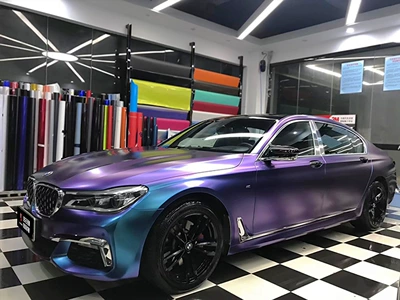 Direct Supply from the Manufacturer, Auto Color Change Film - pb-4204-matte-diamond-purple-charm-blue-15217-pet-bottom