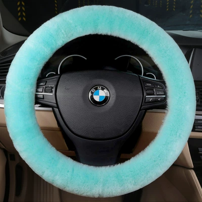 Steering wheel cover, Model Steering Wheel Cover Winter - mint-green-35cm-42cm-are-suitable