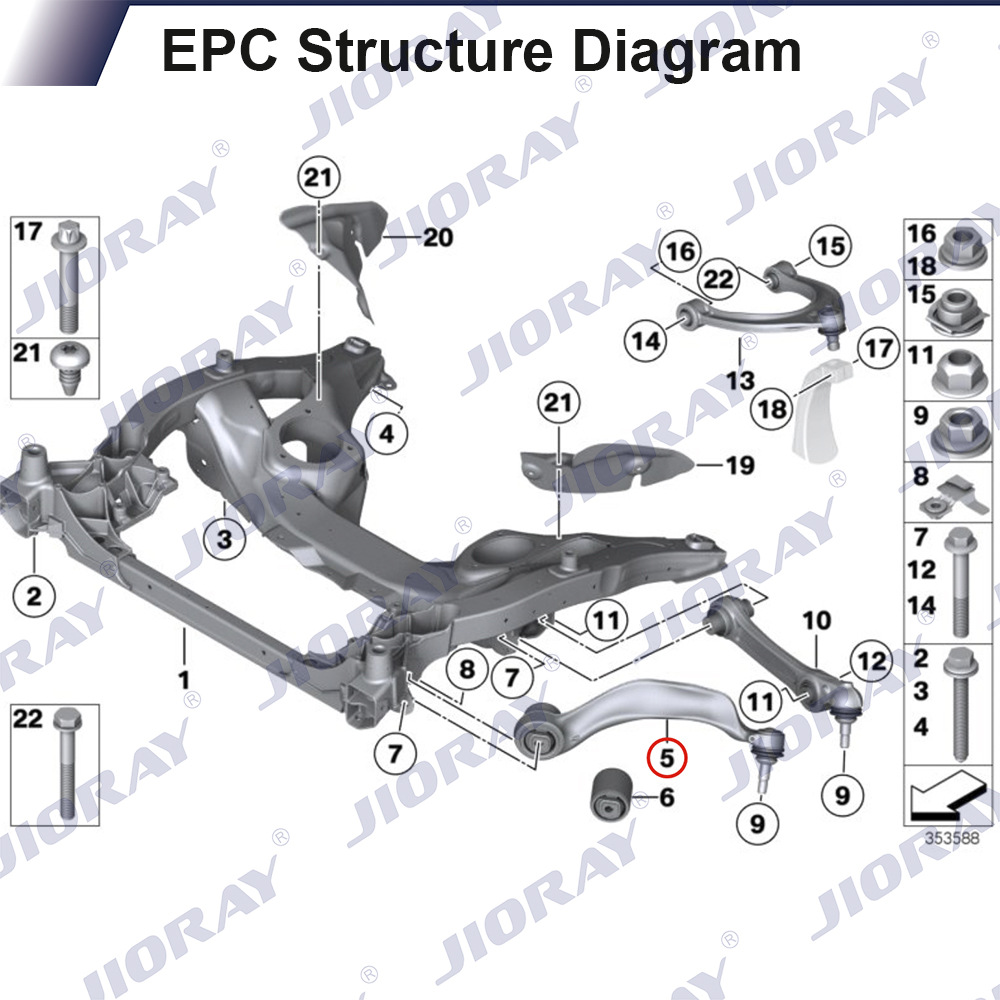 宝马5系F18 下弯臂 EPC-1