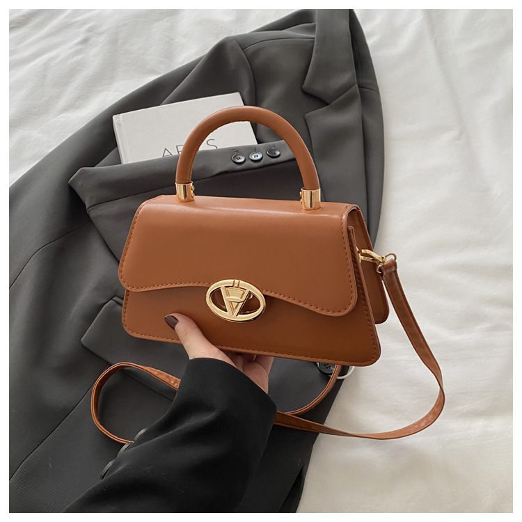 Bolso de hombro femenino 2025 elegante color sólido estilo minimalista
