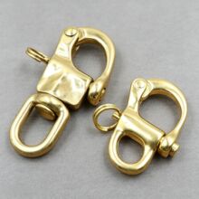 新款纯铜钥匙扣黄铜快卸扣黄铜海军扣 快开扣 财布链挂扣箱包配件