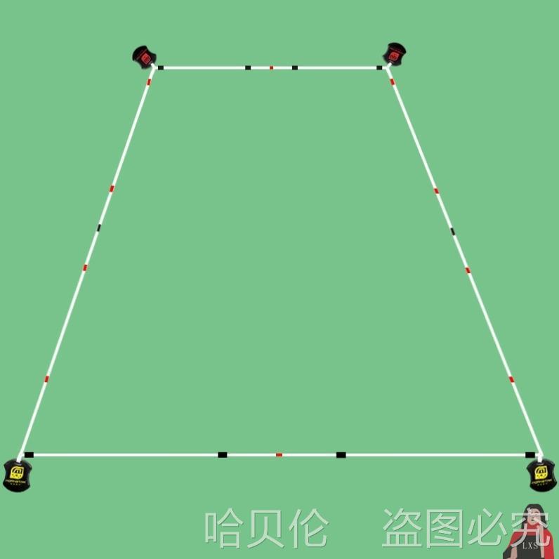 Badminton Court Standard Portable Simple Line Doubles Singles Court Boundary Line Removable Outdoor Storage