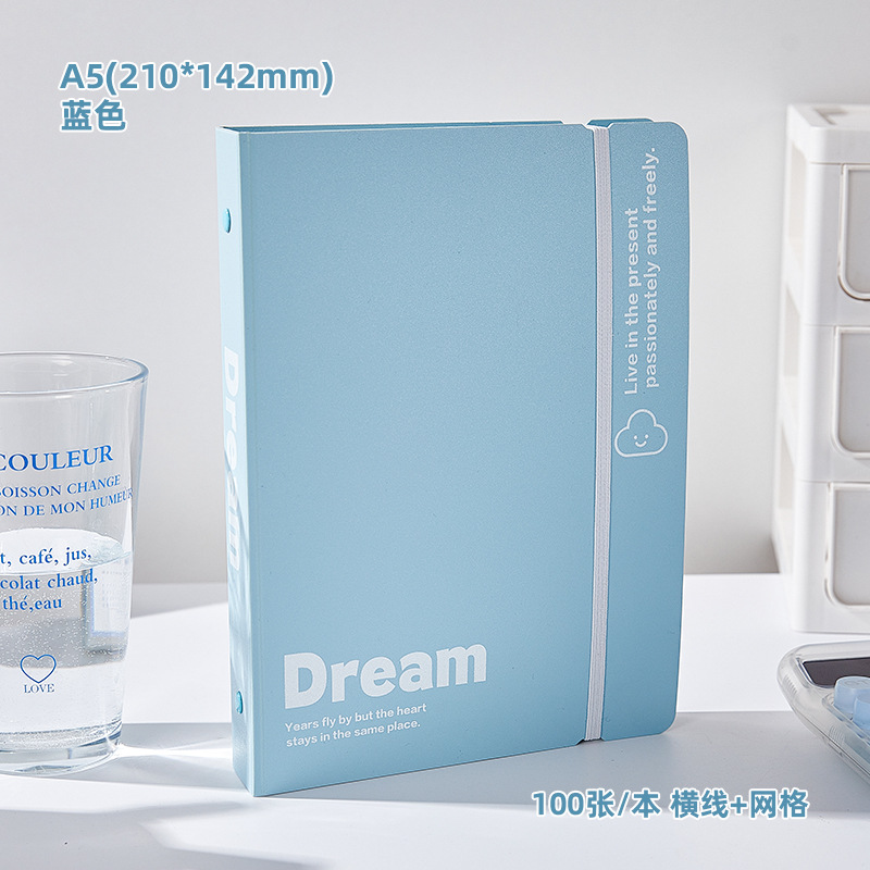 Cuaderno de mano simple pequeño y fresco de alto valor de la cara del estudiante desmontable cuaderno de lectura de hoja