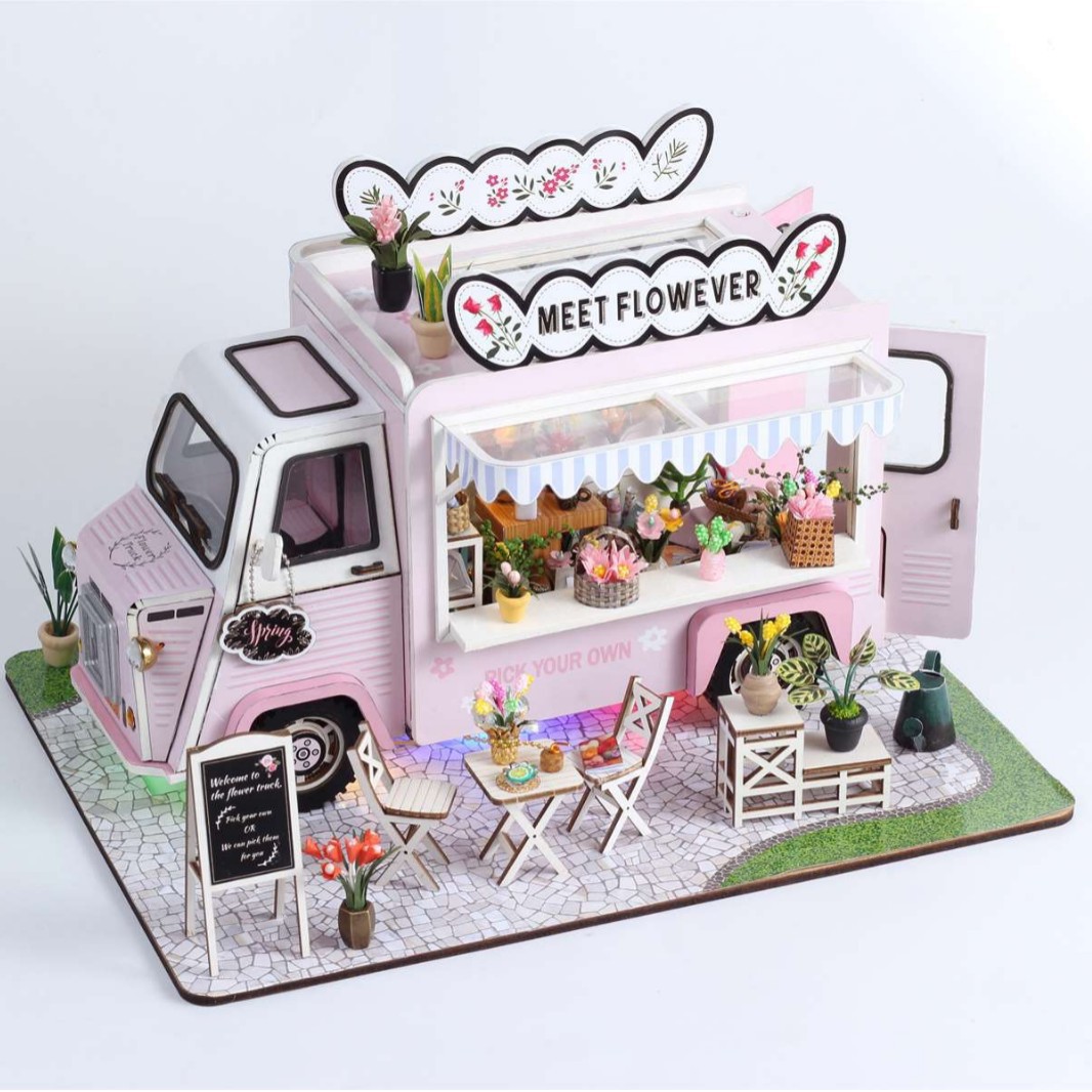 Three-Dimensional Puzzle Toy House DIY Cabin Wholesale Wooden Handmade DIY House Assembled Miniature Model DIY Cabin