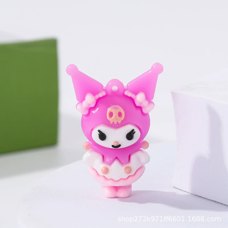 Ключница (Sanrio) кулон из силикона Kuromi, милый рождественский талисман, 3 × 1 × 4 см, assorted