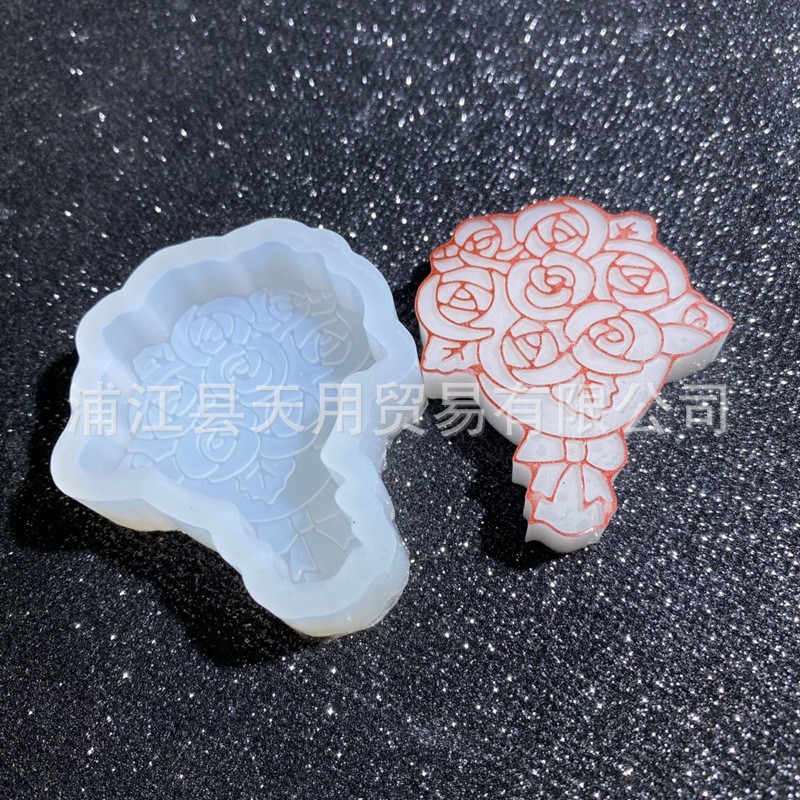 Molde de Silicona con Forma de Ramo de Flores, Decorativo, para Resina Epoxi y Aromaterapia image 2