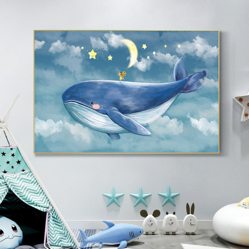 Children's room decoration painting for boys and girls, wall hanging art for living room, bedroom, bedside murals, kindergarten cartoon painting