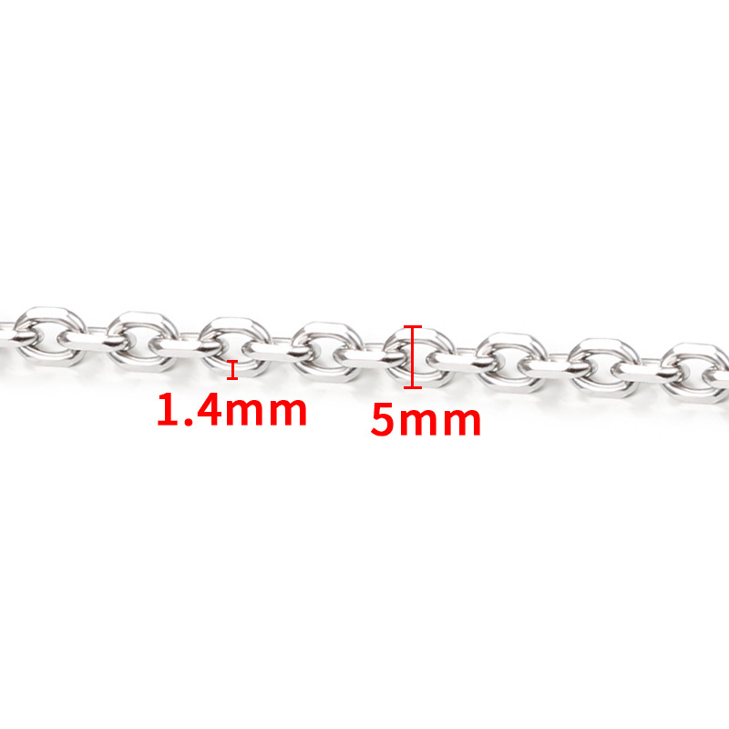 Geometric Pattern 1 Piece 304 Stainless Steel Elliptical Split Angle Chain Jewelry Accessories