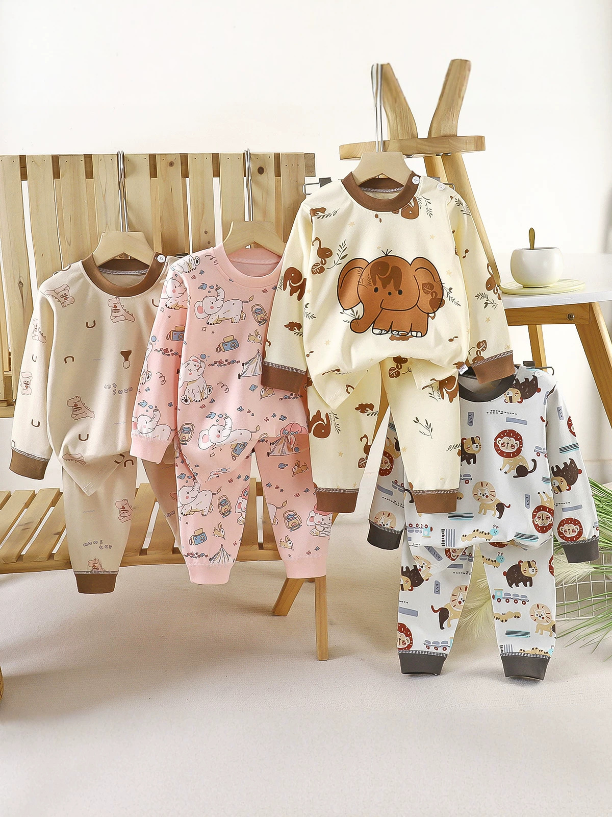 Ropa para niños Conjunto de ropa interior para niños de primavera y otoño Ropa de otoño de algodón puro Niños y niñas Bebés Ropa de otoño Pantalones largos Pijamas Ropa de hogar al por mayor