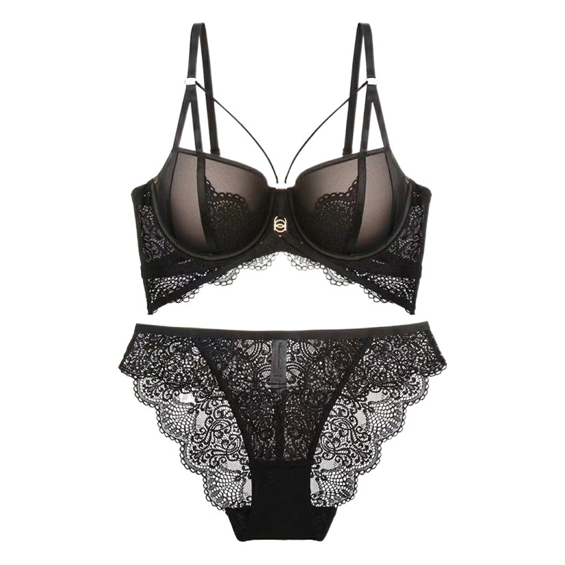 Ropa interior de encaje sexy pequeño pecho push up Top support sujetador ropa interior Ajuste de pecho sujetador traje sujetador para mujeres