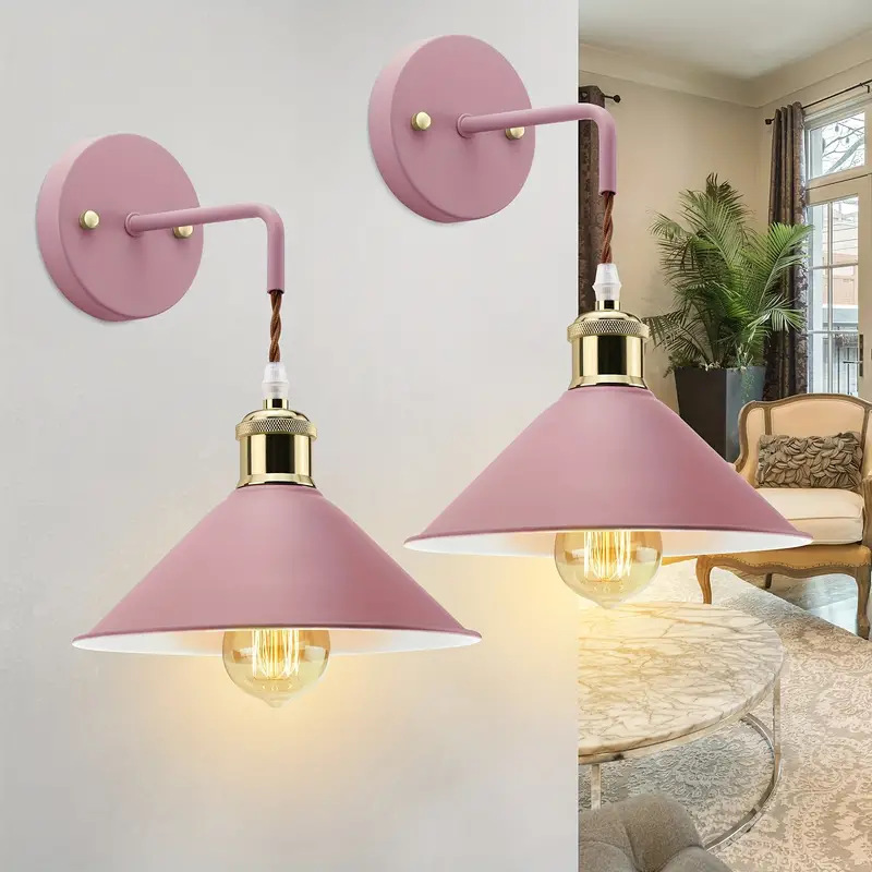 lámpara de pared de cabezal de cama nórdica industrial retro estilo americano barra de hierro forjado iluminación de balcón lámpara de pared LED lámpara de pared de hierro forjado