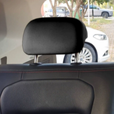 Sürətlər qutusu və əl tormozu başlıqları, Car seat cover headrest - black-rear-1
