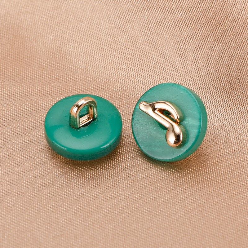 彩色音符圆形百搭金属树脂纽扣 西服外套呢大衣扣毛衣开衫装饰扣