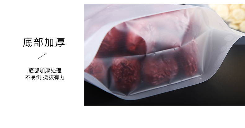 Wholesale frosted food packaging bags, transparent self-sealing bags, self-sealing plastic bags, mango and nut bags in stock pic 11