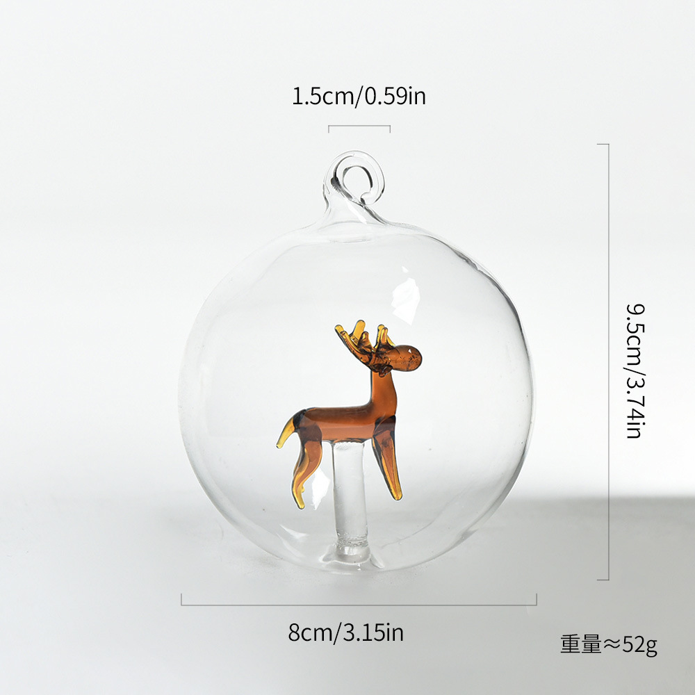 Bolas de decoración del árbol de Navidad Bolas transparentes de Navidad ciervo colgante Navidad atmósfera de diseño colgante muñeco de nieve bola de decoración