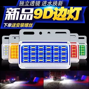 Yük maşını yan işığı 24V, təkər işığı güclü LED geniş suya davamlı super parlaq qoşqu 12V