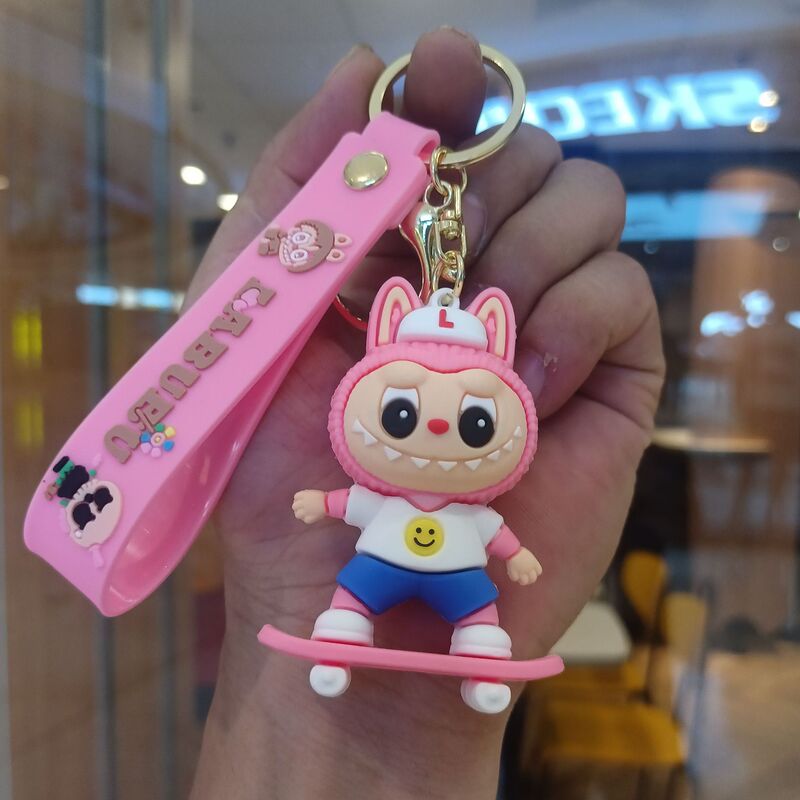 クリエイティブホットスタイルラブブキーホルダー漫画リトルシープペンダントおもちゃベビーグラバーかわいいキーチェーンリング卸売|undefined