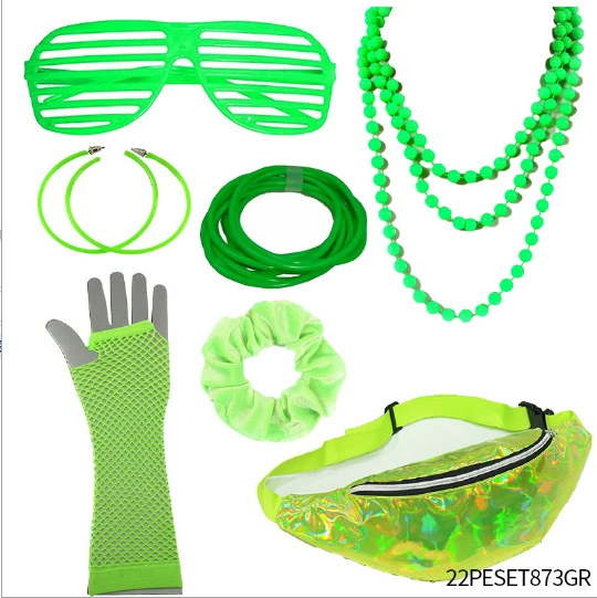 Аксессуары, повязка на голову, перчатки, наколенники, браслет, очки, набор, выпускной вечер, 80 лет, 80 лет, наряд