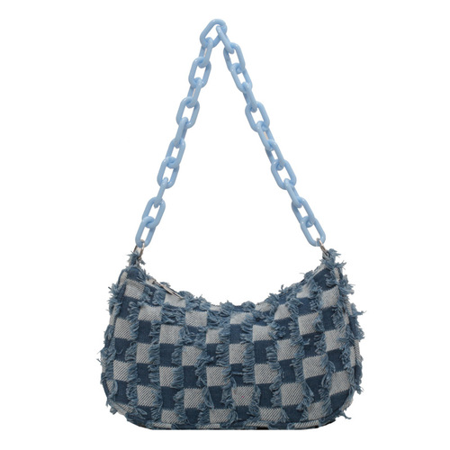 Small bag women's  summer new trendy simple casual texture baguette bag niche shoulder bag fashionable armpit bag