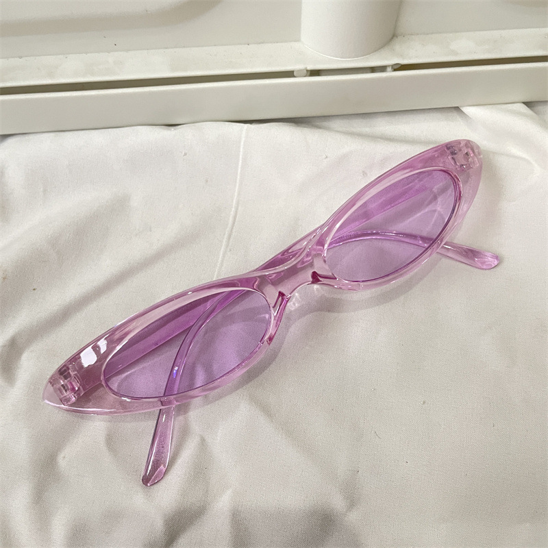 レトロな円枠サングラス紫色のドーパミンギャルメガネ男紫外線防止近視サングラス女性の丸い顔