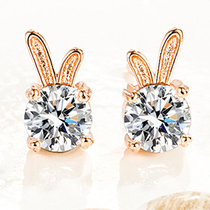  New Cute Moon Rabbit Necklace Earrings for Women Year of the Rabbit Cute Rabbit Suit Fashion Design Holiday Gift