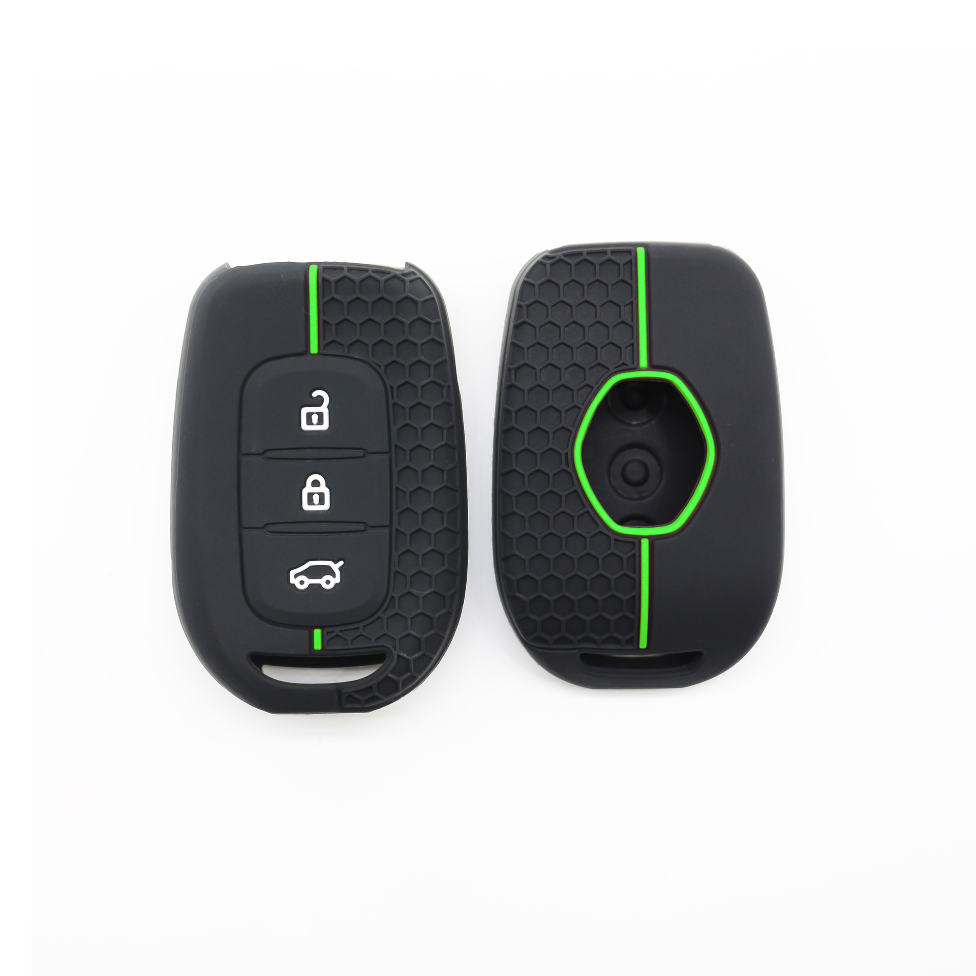 Cross-border applicable Renault Coreau Folding 3-key Hollow Silicone Key Case Corega Honeycomb Key Case