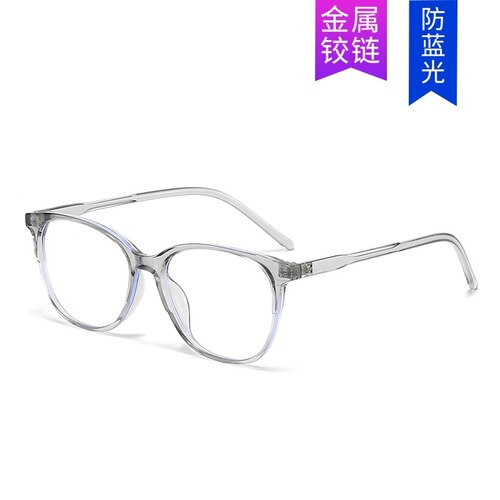 New stylish small round frame Korean blue light blocking glasses, ultra-light and fashionable, trendy glasses frame for girls, natural face revealing flat mirror