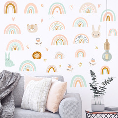 Transparent Rainbow Wall Sticker for Kindergarten and Primary School Classrooms, Children's Room Wall Decal, Rainbow Decor Wall Sticker