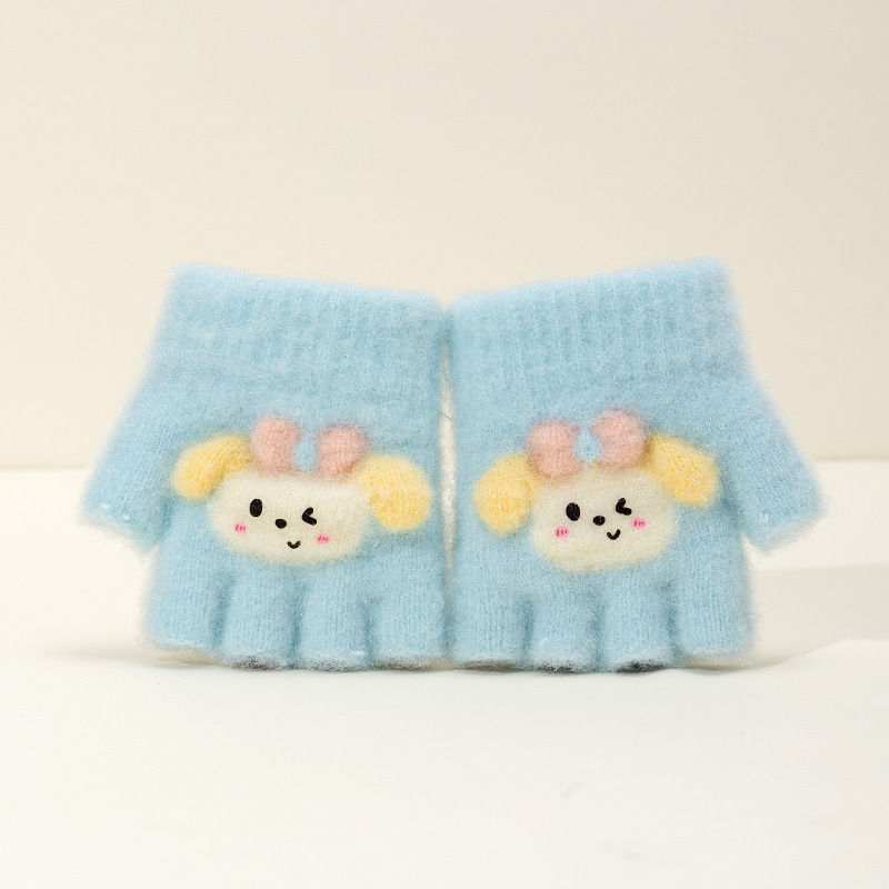 雪のショーの冬の子供の半分の指の手袋の0-3歳の赤ちゃんのニットの保温のかわいい漫画の子供の小さい手袋|undefined