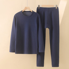 德绒秋衣秋裤男士保暖内衣秋冬季套装圆领无痕恒温速热弹力厂家