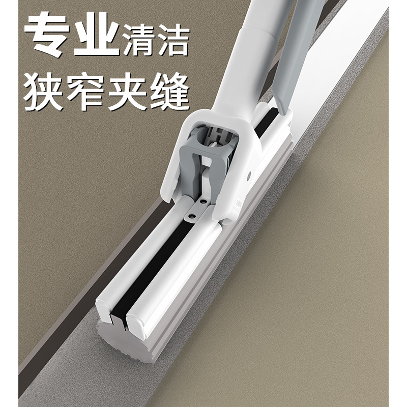 海绵拖把免手洗挤水大号胶棉拖把头家用滚轮式懒人吸水海绵地拖布